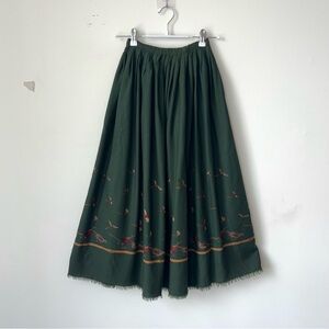 Vintage Ralph Lauren Collection 100% Wool Pheasant Maxi Skirt Size 4 Runway